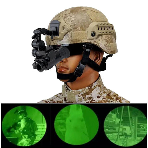 Night Vision Goggles Monocular Green Range 656ft for Helmet Hunting Observation